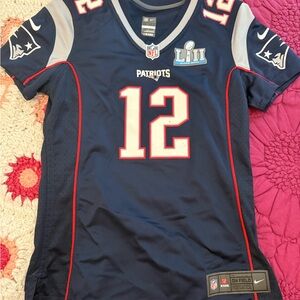 NFL Patriots Navy and Red Women's Jersey